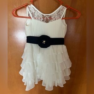 Etsy made Flower Girl Dress 2T Ivory Chiffon Lace Flower Girl‎